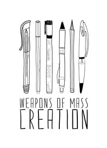 Wall art by Bianca Green: colorful pens symbolizing creativity