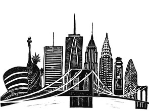 Bianca Green, Linocut New York
