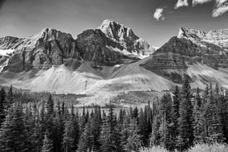 Photo art by Rolf Bökemeier: tranquil summer landscape with mountains and trees