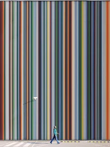 Colorful photo art by Roc Isern: minimalist cityscape