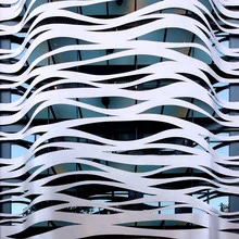 Photo art by Roc Isern: gentle wave patterns in minimalist architecture
