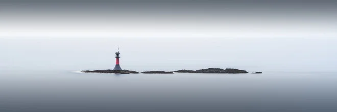 Photo art by Ronny Behnert: serene coastal landscape with lighthouse