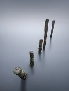 Photo art by Ronny Behnert: serene Venice scene in fog over the water