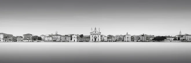 Black and white photo art by Ronny Behnert: Venice at night with calm water