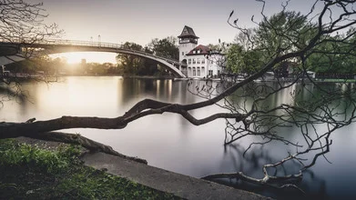 Photo art by Ronny Behnert: calm riverside scene during twilight.