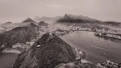 Photo art by Dennis Wehrmann: Sugarloaf Mountain in Rio de Janeiro in sepia tone.