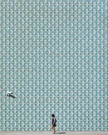 Photo art by Roc Isern: minimal facade in Barcelona featuring geometric patterns