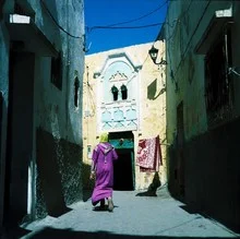 Colorful photo art from Morocco featuring a vibrant souk.