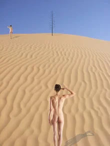 Fotokunst von Caterina Theoharidou: eine ruhige Sanddüne in der Wüste