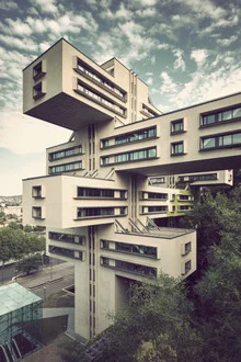 Photo art by Michael Belhadi: modern architecture of the Bank of Georgia in Tbilisi