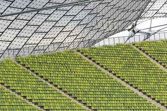 Photo art by Michael Belhadi: modern view of the Olympic Stadium in Munich