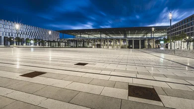 Photo art by Ronny Behnert: long exposure of Berlin's BER airport at twilight