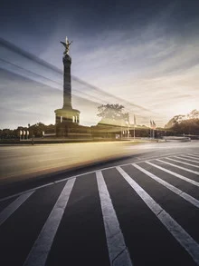 Photo art by Ronny Behnert: Great Star with Victory Column at sunset.