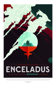 Nasa Visions, Enceladus, the home of cold faithful (United States, North America)