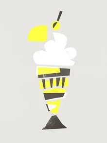 Wandbild von Fox And Velvet: verspielte Eiscreme-Sundae-Illustration