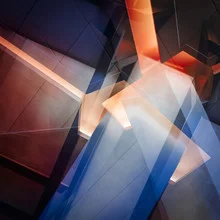 Photo art by Igor Krieg: Multiple exposure of a ceiling with orange columns