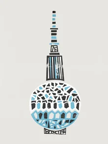 Illustration of the Berlin TV Tower in a modern style