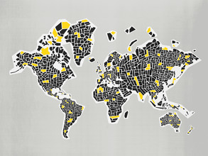 Fox And Velvet, Abstract World Map