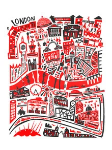London Map - Fineart photography by Fox And Velvet