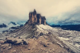 Photo art by Franz Sussbauer: dramatic clouds over the Dolomites