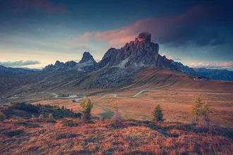 Photo art by Franz Sussbauer: tranquil mountain landscape at sunset