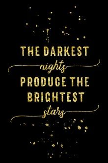 Illustration with golden letters: inspiring quote about life