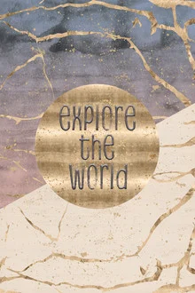 Illustration by Melanie Viola: world map with a motivational quote