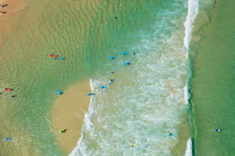 Photo art by Cyril Cayssalie: waves at Bondi Beach in soft light