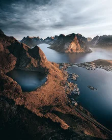 Photo art by Frederik Schindler: fjord landscape with cliffs and gentle light