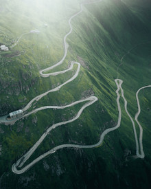 Frederik Schindler, A winding mountain road in Switzerland - Switzerland, Europe)