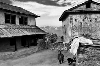 Photo art by Shalav Rana: serene mountain landscape in rural Nepal