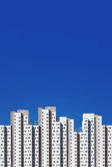 Photo art by Yener Torun: modern shot of a skyscraper with an interesting facade