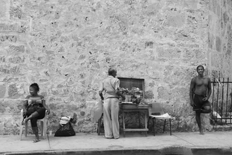 Photo art by Andreas Katzenberger: black and white capture of Colombian life