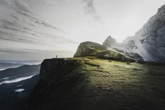 Photo art by Frithjof Hamacher: sunrise over the mountains in Slovenia