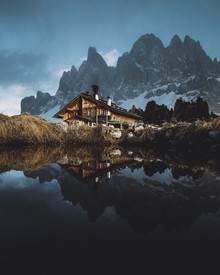 Jan Keller, Hut Reflections in the Dolomites - Italy, Europe)
