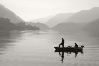 Stefan Wensing, Angler am Bergsee - Italien, Europa)