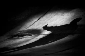 Photo art by Andreea Tanase: silhouette of an eye in an artistic play of light