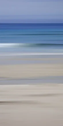 Photo art by Steffi Louis: gentle waves of the Atlantic at a Brittany beach