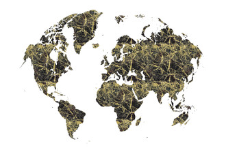 Melanie Viola, World Map Marble (Germany, Europe)