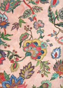 Wall art with colorful pattern, soft colors and playful shapes