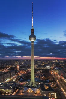 Photo art by Jean Claude Castor: Berlin skyline at blue hour
