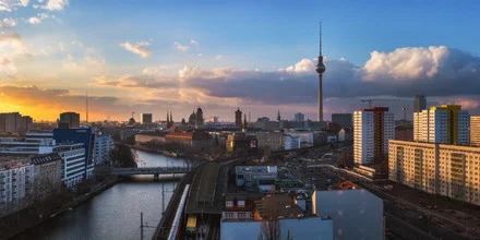 Photo art by Jean Claude Castor: Berlin sky with clouds and soft colors.