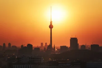 Berlin Skyline Sunset - Fineart photography by Jean Claude Castor