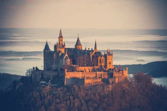 Photo art by Franz Sussbauer: Hohenzollern Castle in warm morning light