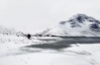 Photo art by Victoria Knobloch: snowy winter landscape in Norway