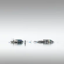 Photo art by Ronny Behnert: serene scene with fog and water in Venice