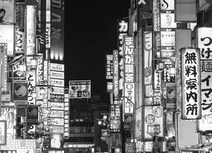 Photo art by Olaf Dorow: advertisement lights in Tokyo at night