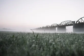 Photo art by Nadja Jacke: Misty bridge at dawn
