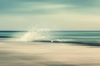 Photo art by Pascal Deckarm: abstract wave motion at the beach in Tenerife