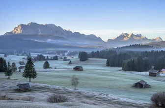 Gentle autumn morning mood with frost in the forest, by Patrice Von Collani.